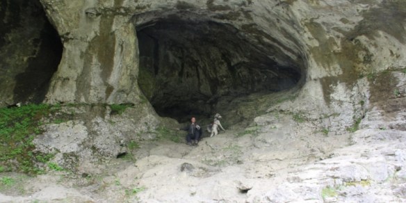 I got to do a tiny bit of cave exploring. They didn't go back all that far, but I explored them nonetheless.