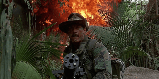 predator chewing tobacco scene Predator